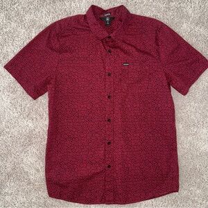 VOLCOM Men's Red Patterned Shirt